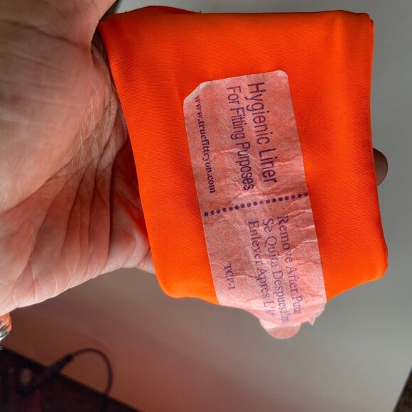 Americana Women's Neon Orange Logo One Piece Swimsuit Sexy Fun Sz M/L - Picture 6 of 11